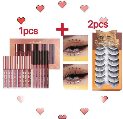 Crayon À Lèvres Et Rouge À Lèvres Maquillage 12 Pcs Set 6 Rouge À Lèvres Mat 6 Crayon À Lèvres Stylos Imperméable À Lèvres Mat Longue Durée Rouge À Lèvres Beauté Cosmétiques Maquillage Cadeau Pour Filles Rouge À Lèvres Ensemble