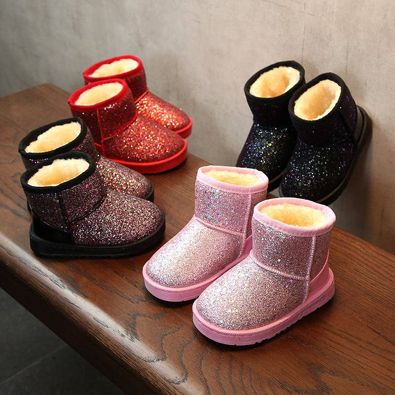 Bottines de neige enfant en paillettes