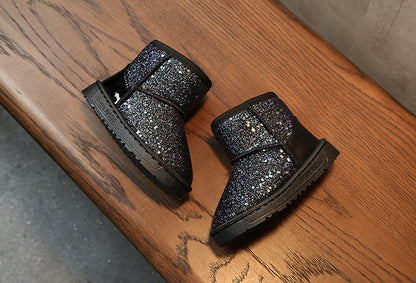 Bottines de neige enfant en paillettes