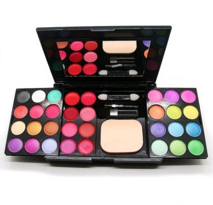 Maquillage boîte 24 fard à paupières + 8 rouge à lèvres + 4 blush + 3 poudre 39 couleur maquillage disque combinaison plateau de maquillage