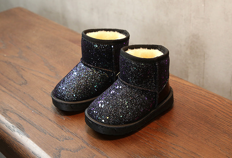 Bottines de neige enfant en paillettes