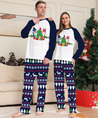 Famille Correspondant De Noël Pyjamas Ensemble De Noël À Manches Longues de Nuit De Nuit Pour Les Couples Enfants Bébé